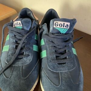 Gola Classic Navy and Mint Sneakers